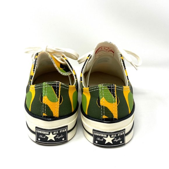 Converse Chuck 70 Low Canvas Camo Yellow Green Sneakers Women's Sizes 164408C - Picture 6 of 9